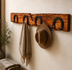 Cintre en bois « rustique » fait main.