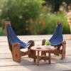 Luxury Outdoor Wooden Lounge Set (2 Chairs & Table