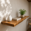 ‎Étagère murale flottante en bois naturel avec un design moderne profilé entre 80 et 90 cm‎